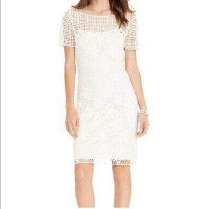 Ralph Lauren Lace Illusion Sheath Dress